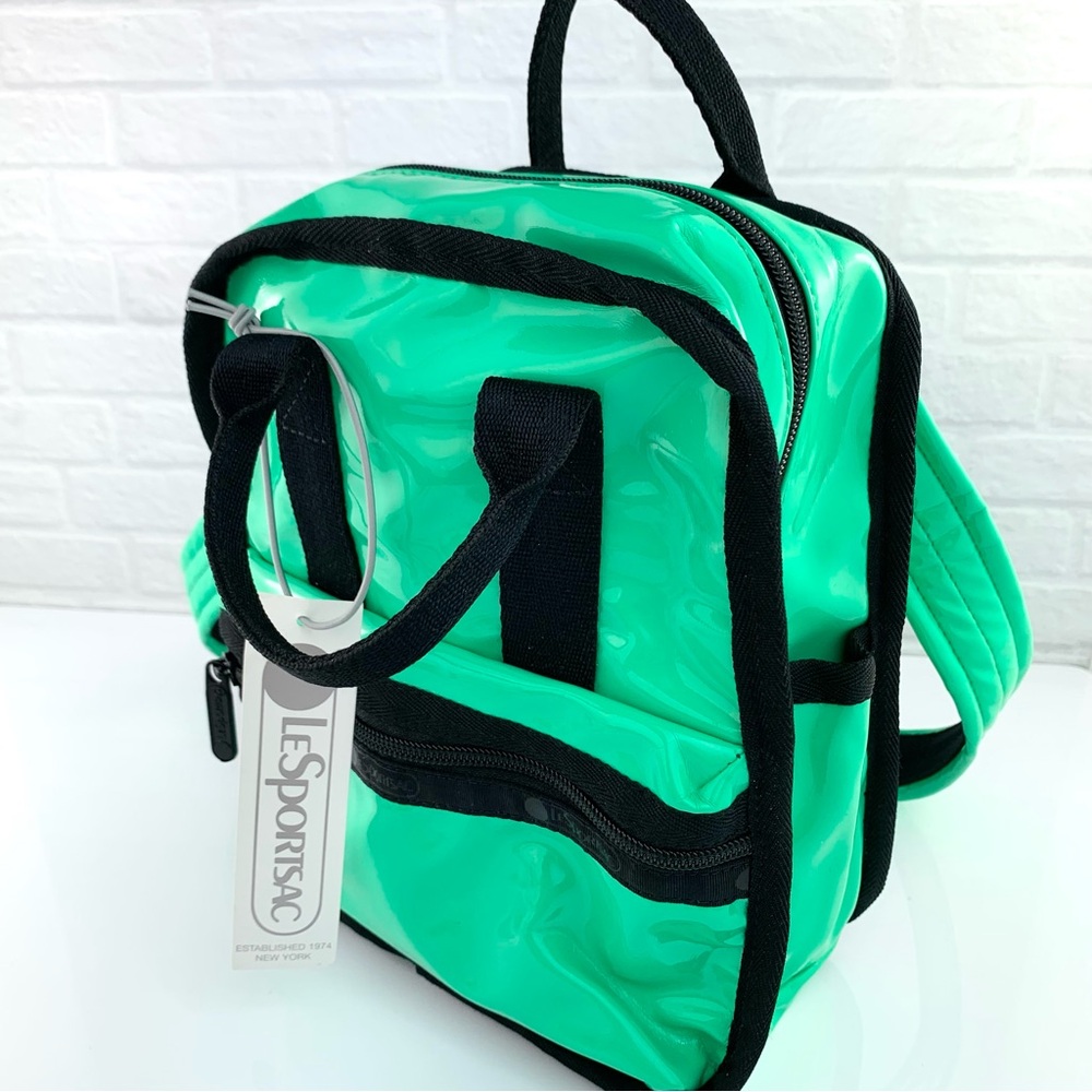 LeSportSac Gabrielle Micro Box Backpack Acid Mint $85 - Picture 4 of 8